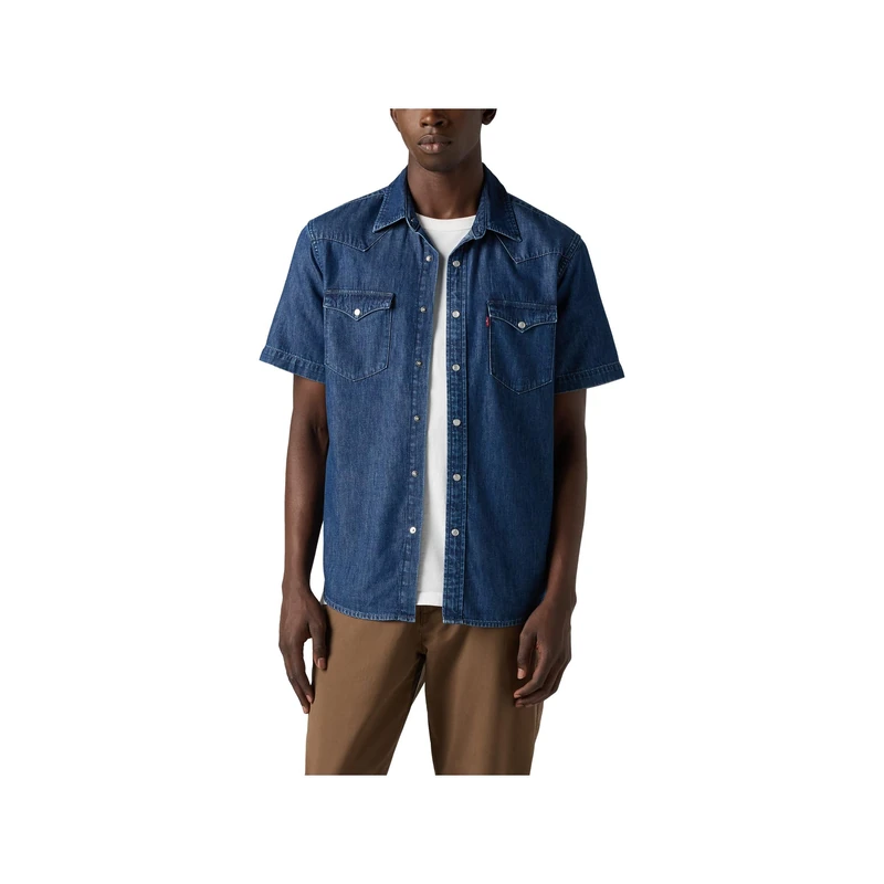 Levi's Herren Ss Classic Western Hemd mit Button-Down-Kragen, Laurel Dark Wash, S - Image 1