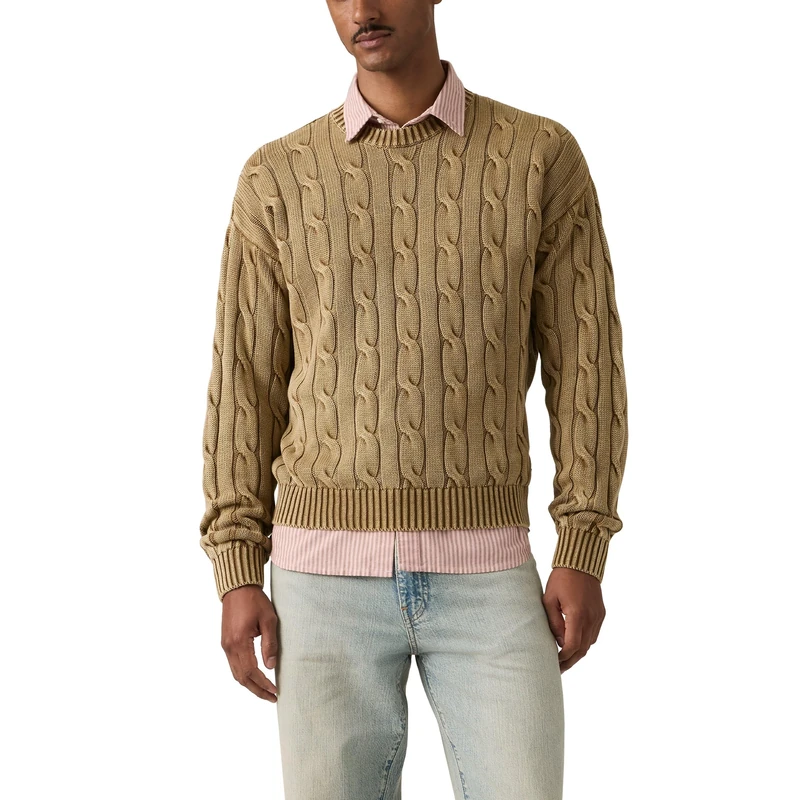 Levi's Herren Carmel Crew Pullover, Cable Rib 5Gg Pine B, Large