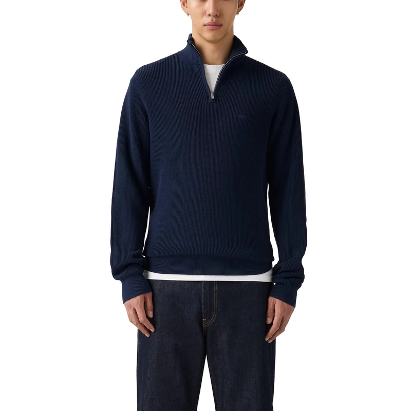 Levi's Hm Quarter Zip Sweater Naval Academy