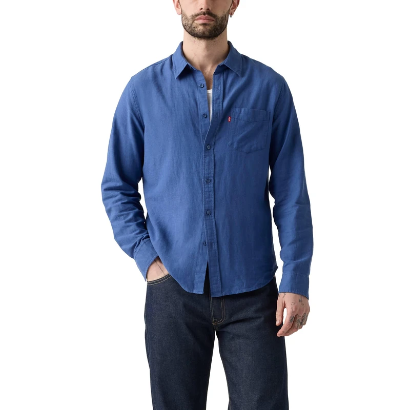 Levi's Herren Sunset 1 Pocket Standard Hemd mit Button-Down-Kragen, Sunshine Blue, L