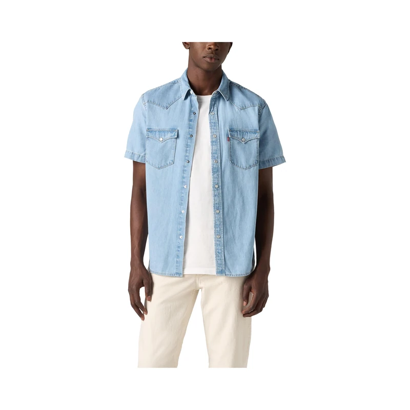 Levi's Herren Ss Classic Western Hemd mit Button-Down-Kragen, Franklin Stone Wash, S - Image 1