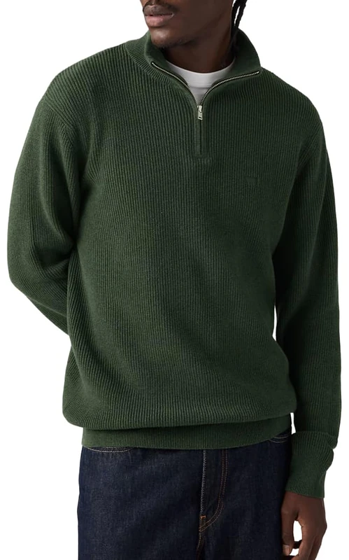 Levi's Lightweight HM Quarter Zip Pullover, Duffel Bag Heather G, M Men