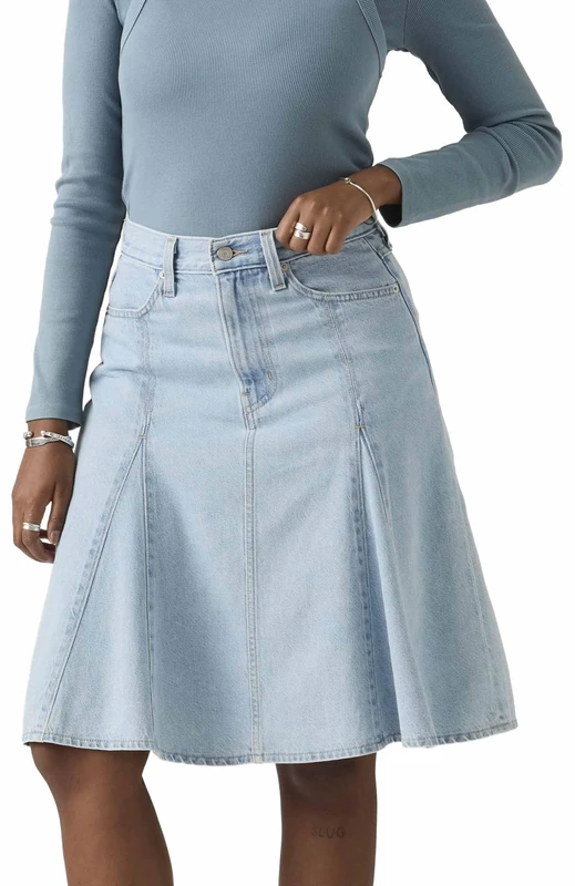 Levi's Godet Knee Length Skirt of Course Stone