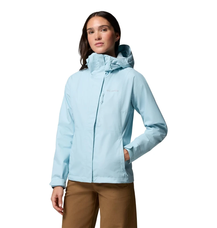 Columbia Women's Hikebound 2 Jacket, Waterproof Rain Jacket, Marine Light, Large