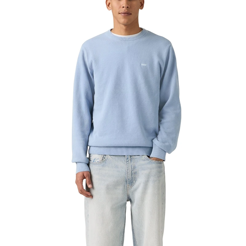 Levi's Herren Lightweight Hm Sweater Pullover, Chambray Blue, Large