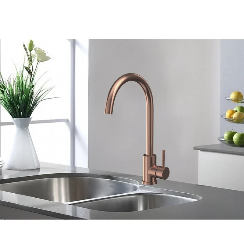 Keenware KKT-445 Kilburn Contemporary Monobloc Kitchen Mixer Tap: Brushed Bronze