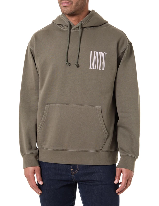 Levi's Herren Relaxed Graphic Po Kapuzenpullover, Stretched Serif 3 Ka, M