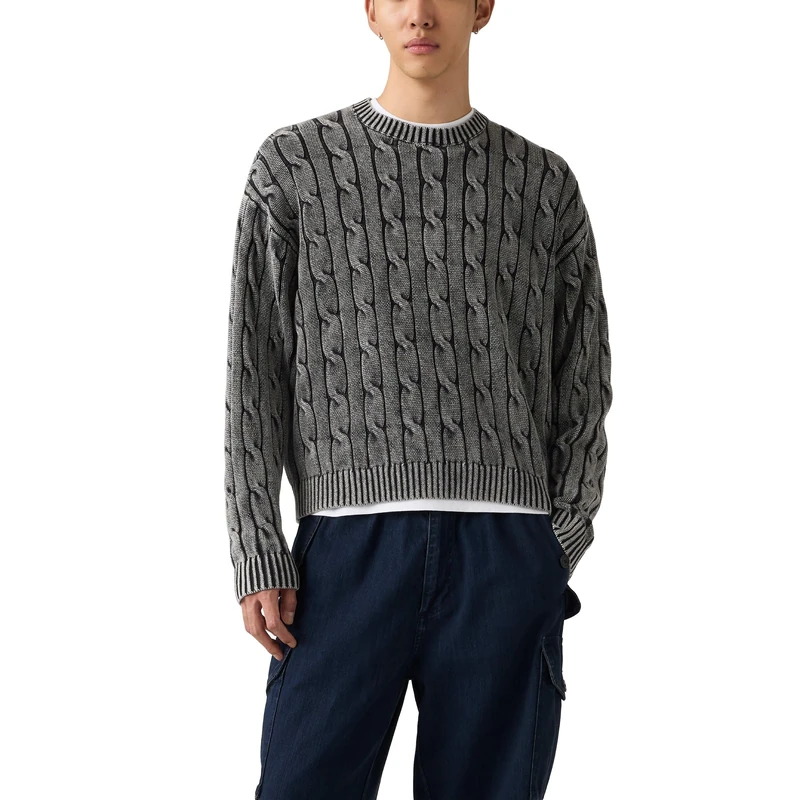 Levi's Herren Carmel Crew Pullover, Cable Rib 5Gg Phanto, M - Image 1