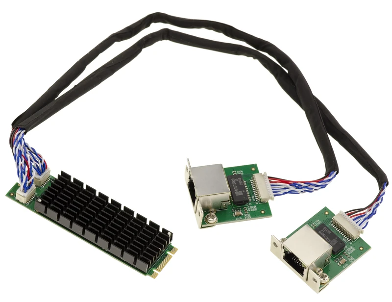 KALEA-INFORMATIQUE M2 PCIe M Key 2.5 Dual Gigabit RJ45 LAN Ethernet 10 100 1000 1000 1G 2.5G Network Controller Card with Intel I226 Chipset