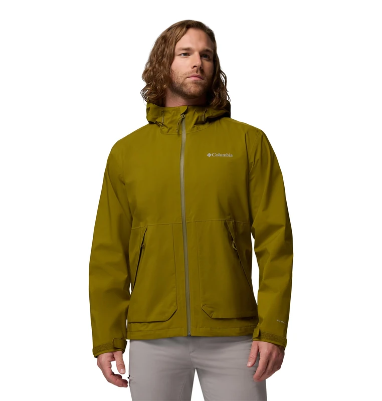 Columbia Men's Altbound Jacket, Waterproof Rain Jacket, Mossy Green, Small