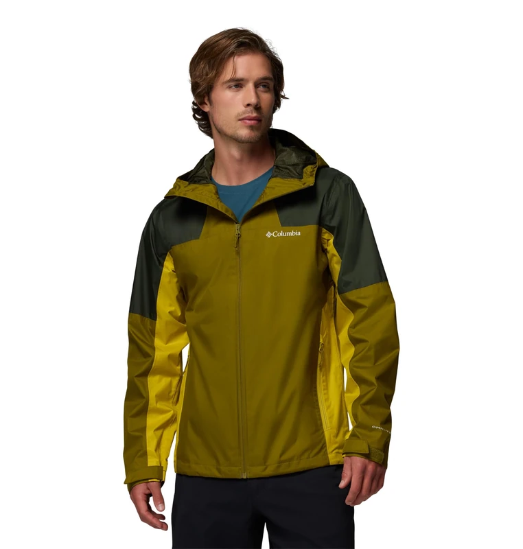 Columbia Men's Inner Limits 3 Jacket, Waterproof Rain Jacket, Mossy Green/Greenscape/Antique Moss, Medium