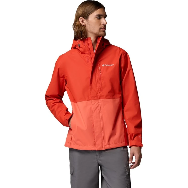 Columbia Men's Hikebound 2 Jacket, Waterproof Rain Jacket, Super Sonic/Zing, Medium