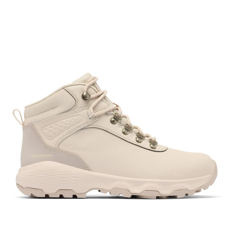 Columbia Women's Newton Wander Leather, Mid Rise Trekking and Hiking Boots, Dark Stone/Soft Taupe, 4 Regular
