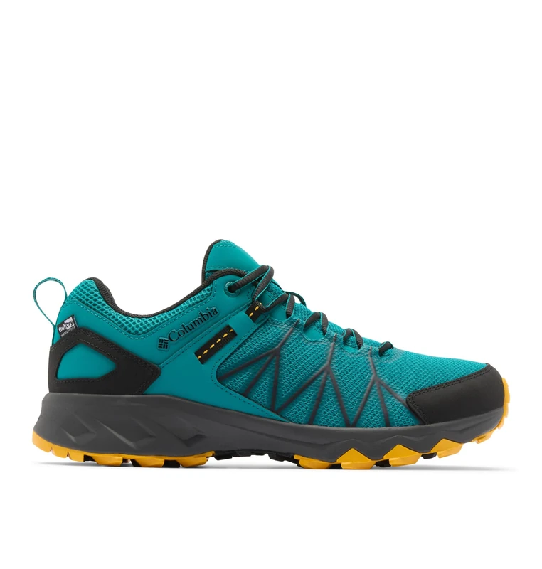 Columbia Men's Peakfreak 2 Outdry Wide, Low Rise Trekking and Hiking Shoes, Teal Chloride/Stinger, 7.5 Regular
