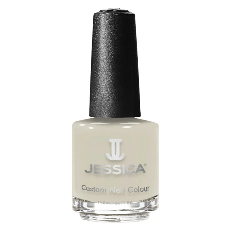 JESSICA Custom Colour Nail Polish | Long Lasting Nail Varnish with Salon Professional Finish | Award-Winning Polish, Helps Strengthen Nails | Misty Muted Grey Crème | Let’s Dew This | 14.8ml