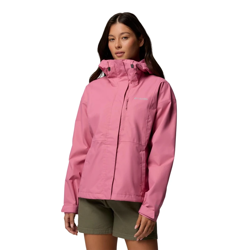 Columbia Women's Hikebound 2 Jacket, Waterproof Rain Jacket, Rosette, X-Small