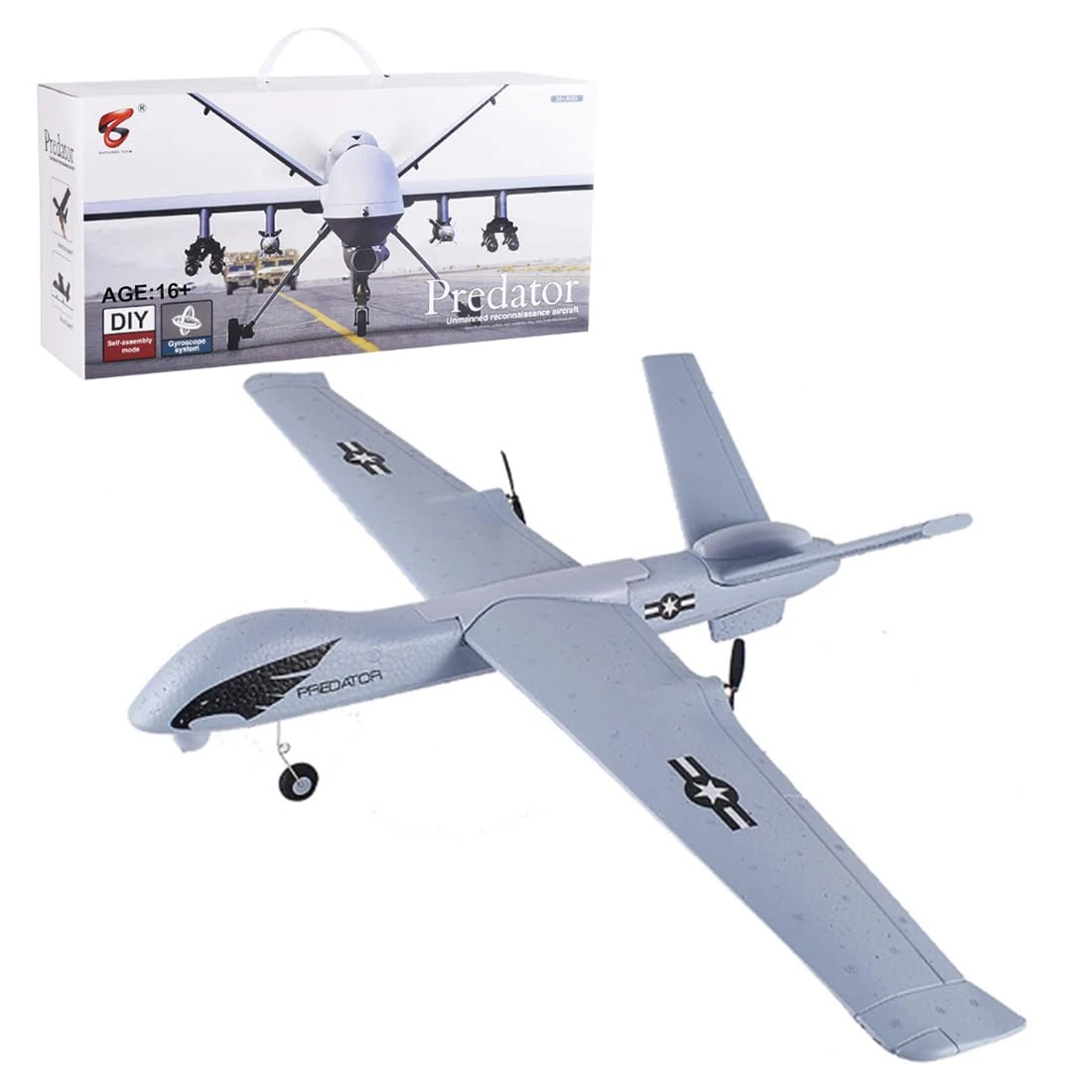 ControlCraze RC Airplane Model，Z51 RC Predator Drone 2.4G Electric Fixed-Wing Glider RTF – High-Performance Remote Control Airplane Model for Adults
