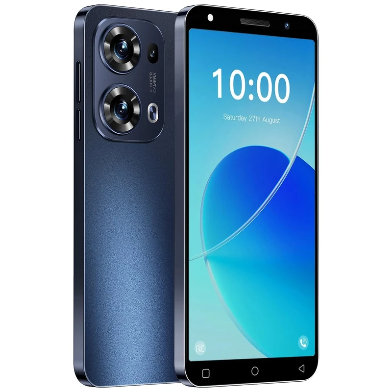 LatsYrs 4G Mobile Phone - 2GB and 16GB/Expandable storage 128GB, Android 10.0, 3500mAh big battery,Dual SIM Dual Camera,WIFI/GPS/Face ID Unlock (blue)