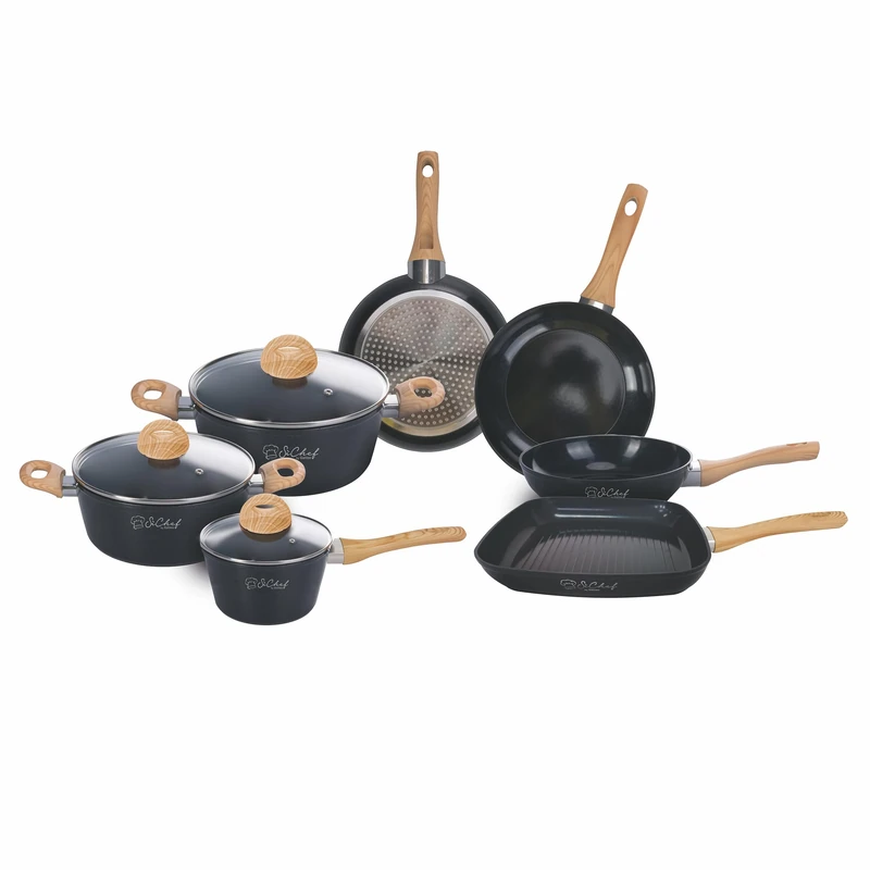 Osaka SìChef 10 Pcs Ceramic Non-Stick Inner Coating Aluminum Alloy Induction Battery - Image 1
