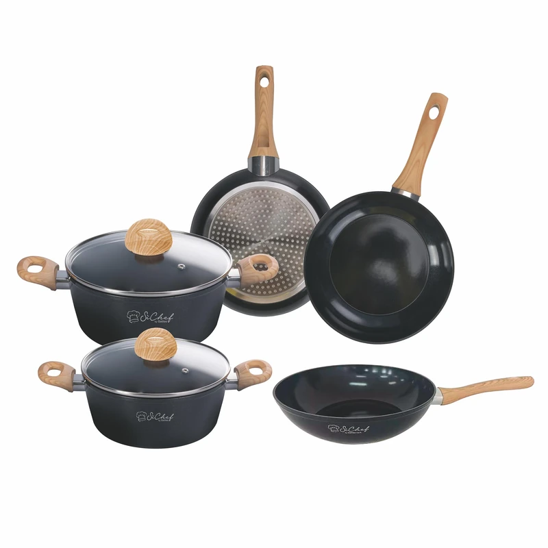 Osaka SìChef 7 Piece Ceramic Non-Stick Inner Coating Aluminum Alloy Induction Battery - Image 1