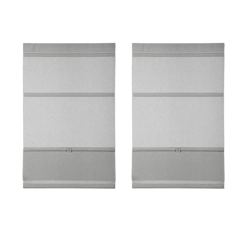 GARDINIA EASYFIX Roman Blind, No Drilling Required, Magnetic, Includes Velcro Strap, Roman Curtain, Opaque, Grey