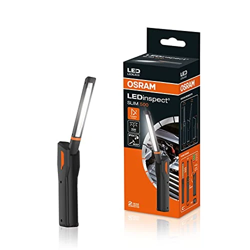OSRAM LEDinspect SLIM500, LED inspection light, 6000K, rechargeable LED work light, magnetic, flexible, incl. hook