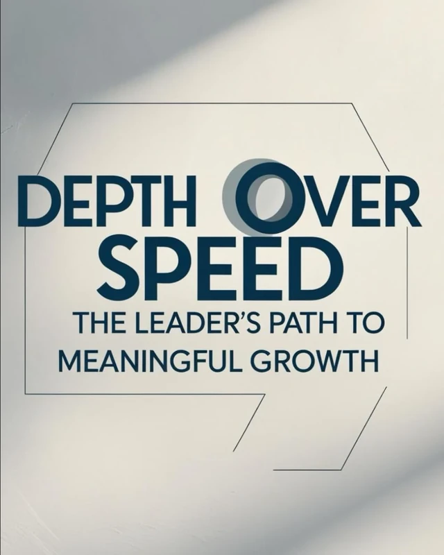 Depth Over Speed : The Leader’s Path to Meaningful Growth