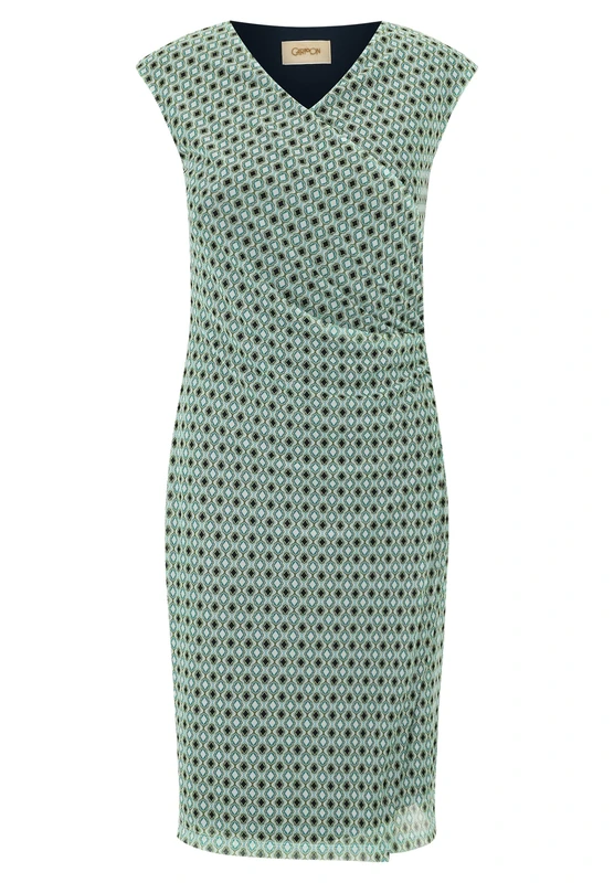 Cartoon Women's Dress Green/Blue