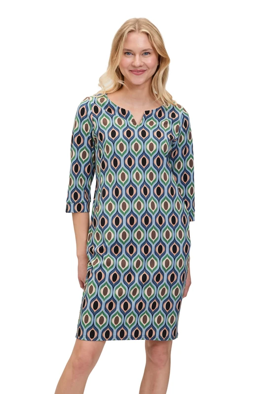 Cartoon Women's Dress Blue/Green