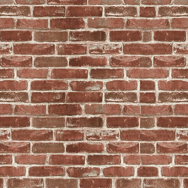 Tinicor Red Brick Self Adhesive Wallpaper, Brick Effect Peel and Stick Wallpaper, Waterproof Vinyl Vintage Wallpaper, Wall Sticker for Christmas Decor House Wall Furniture Renovation, ZW014415