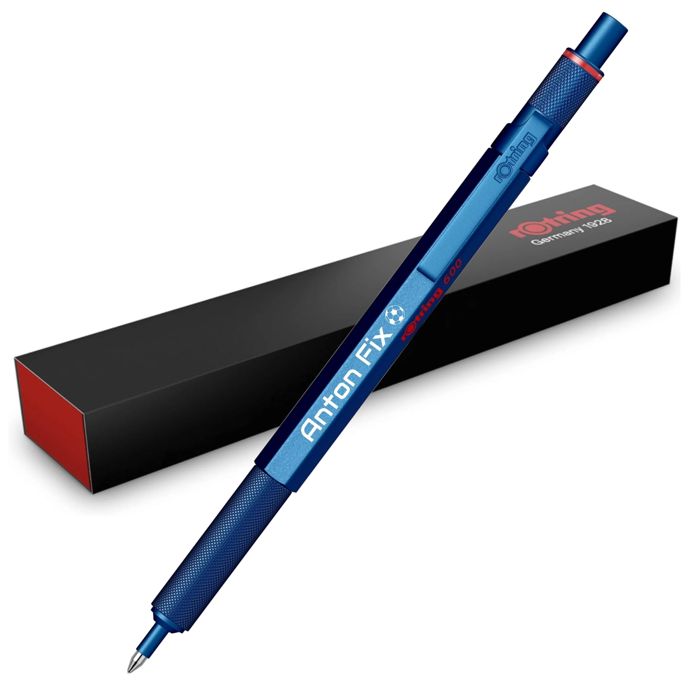 rOtring 600 Ballpoint Pens - Metal Case - Personalised Engraving - Great Retractable Ballpoint Pen - Personalised - Gift Idea for Men & Women (Blue)