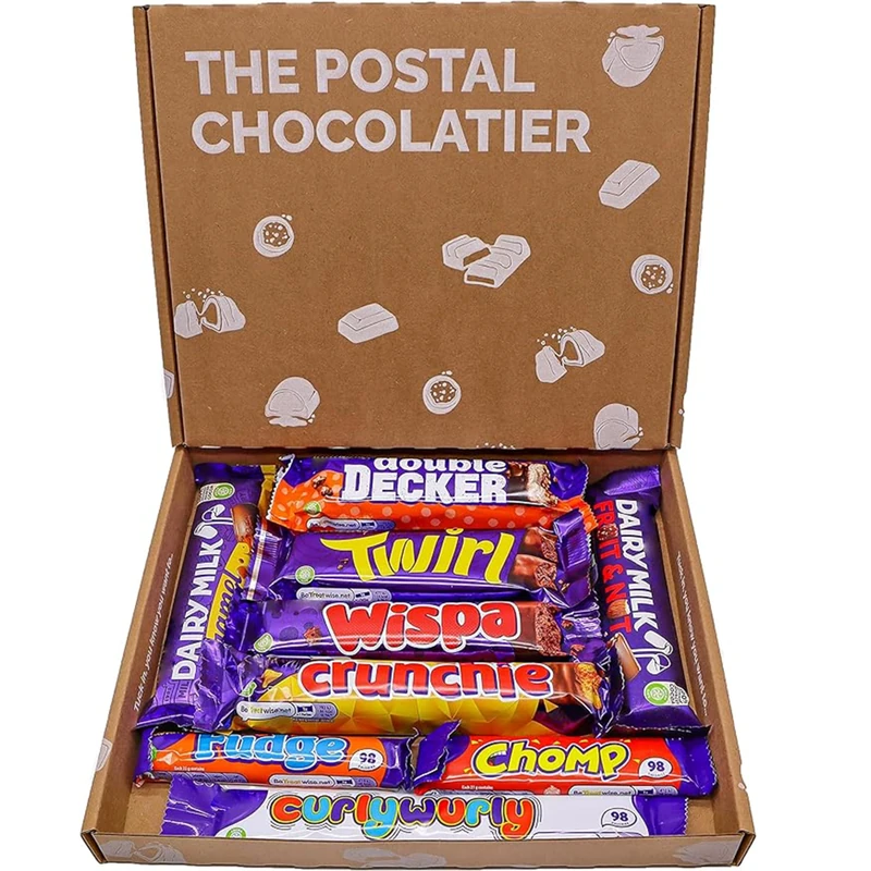 Dairy Milk Chocolate Gift Box Hamper, Full Sized Bars, Letterbox Friendly, Perfect for Presents, Surprises Birthdays and Treats, Twirl, Double Decker, Crunchie