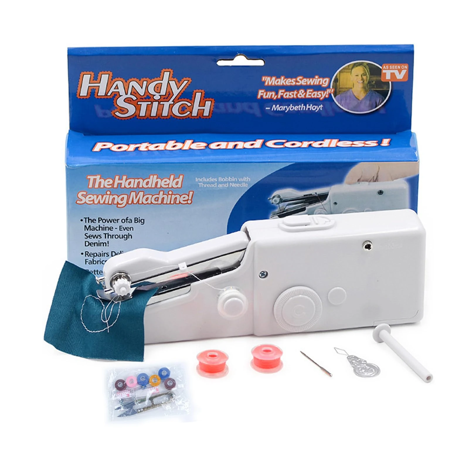 Portable Handheld Sewing Machine Mini Cordless Household Sewing Tool for Beginners & Professionals - Quick Stitch DIY Mending at Home Dormitory and Travel