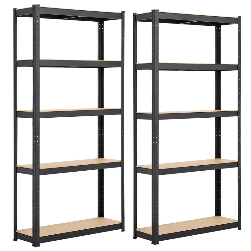 Yaheetech 2PCS Heavy Duty Garage Shelving - 5 Tier Metal Rack