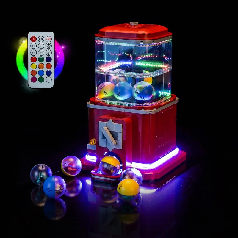 Colorful Led Light Set Compatible with Lego 21358 Minifigure Vending Machine (No Model), Decoration Light Kit Compatible with Lego Minifigure Vending Machine Creative Toys