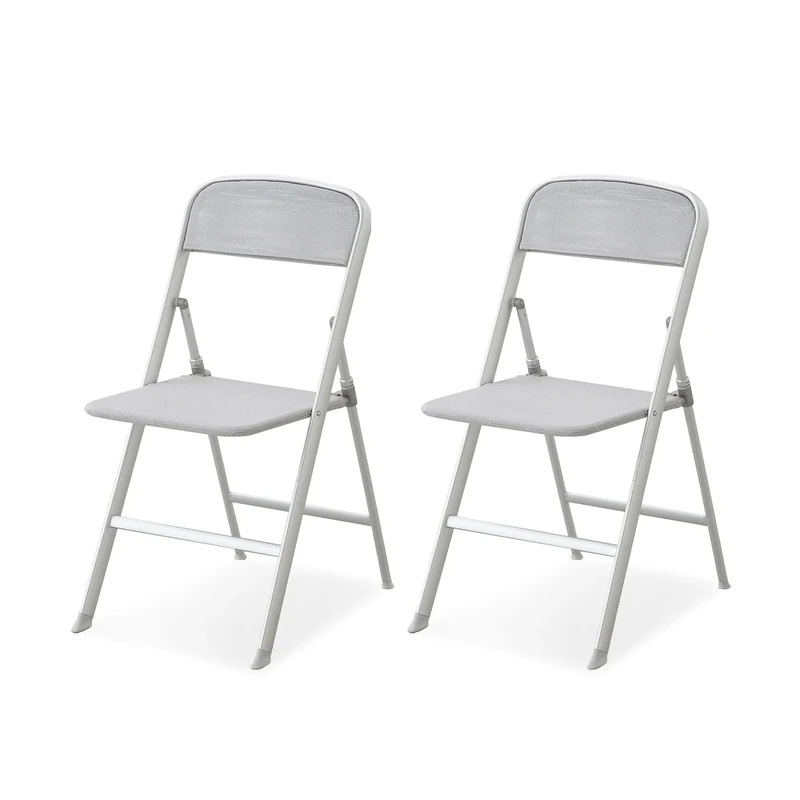 Connubia, 2 chairs ALU frame SATIN ALUMINIUM, Seat with micro-perforated mesh GREY