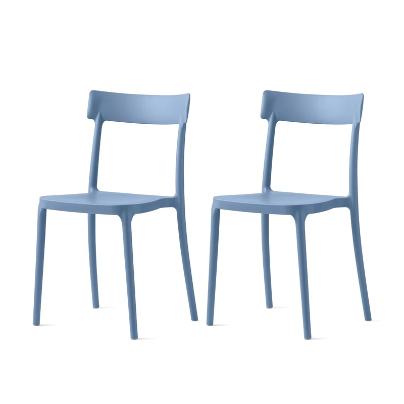 Connubia, 2 chairs ARGO polypropylene MATT SKY BLUE