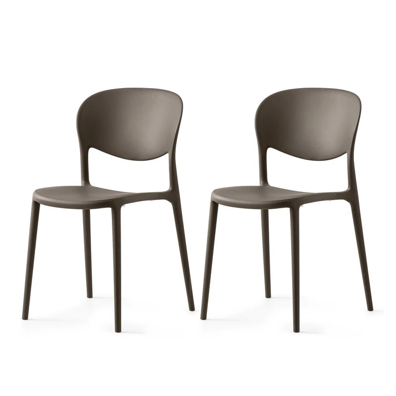 Connubia, 2 ABBY chairs, 100% TERRA recycled polypropylene, Ground