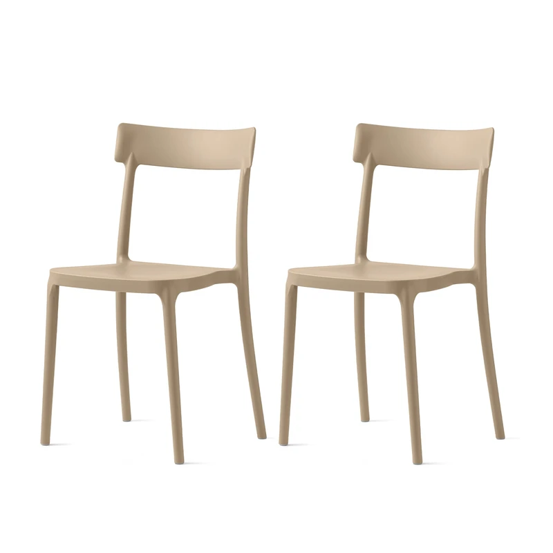 Connubia, 2 chairs ARGO polypropylene MATT NOUGAT