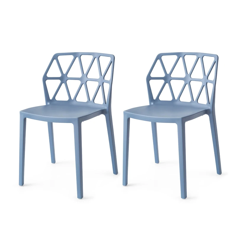 Connubia, 2 chairs ALCHEMIA polypropylene MATT SKY BLUE