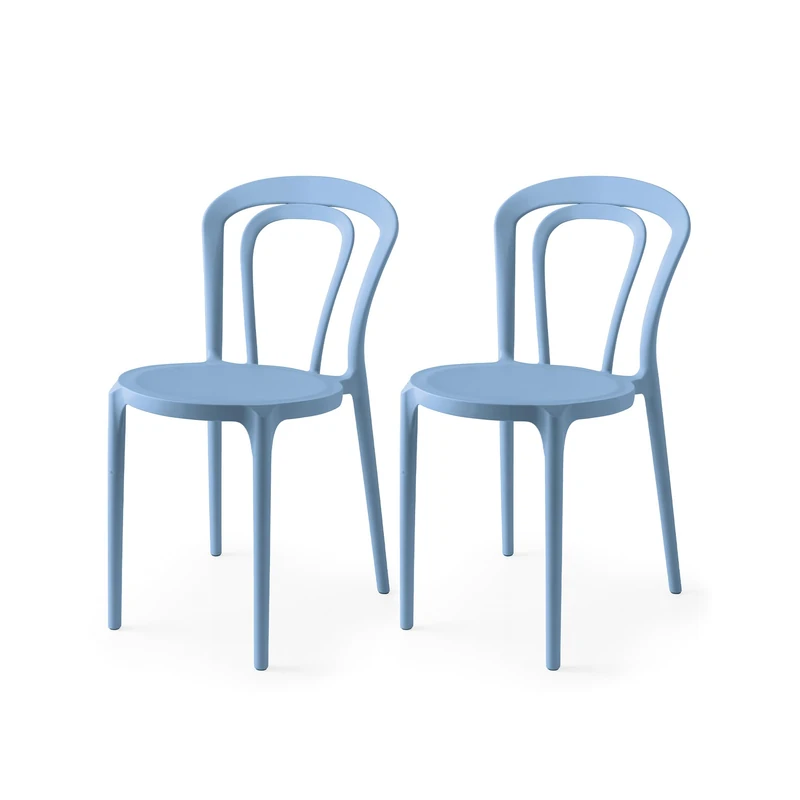 Connubia, 2 chairs CAFFÈ polypropylene MATT SKY BLUE - Image 1
