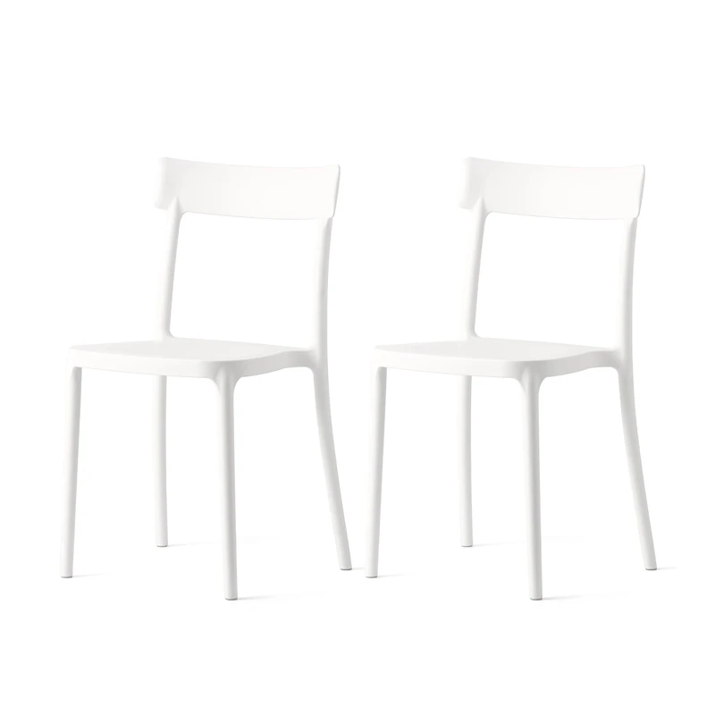 Connubia, 2 chairs ARGO polypropylene MATT OPTIC WHITE