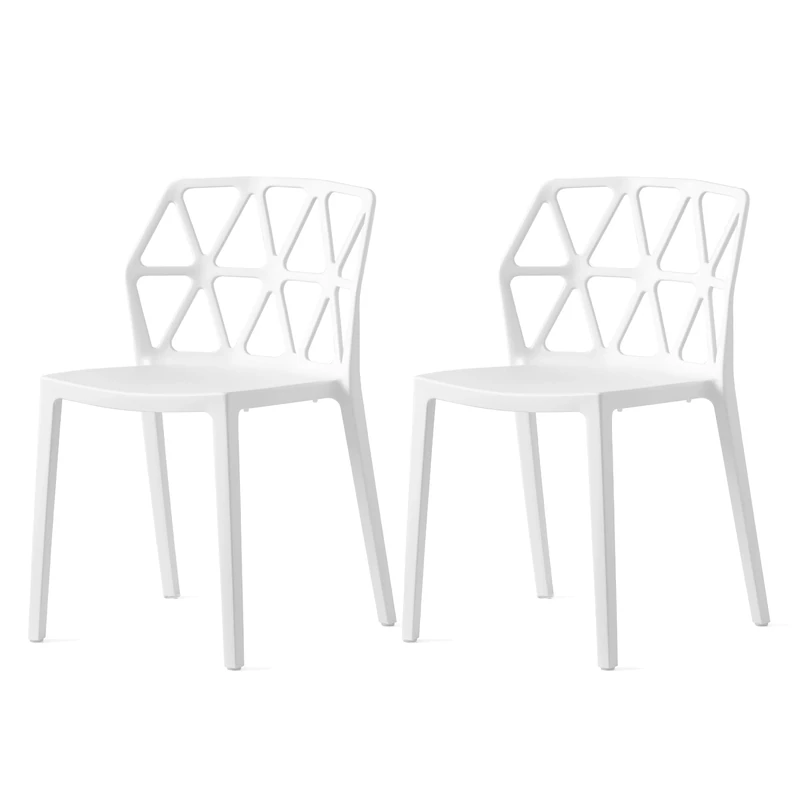 Connubia, 2 chairs ALCHEMIA polypropylene MATT OPTIC WHITE