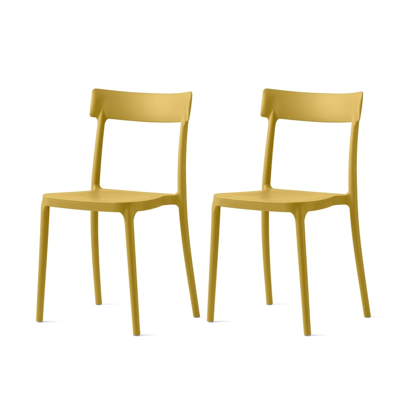 Connubia, 2 chairs ARGO polypropylene MATT MUSTARD - Image 1