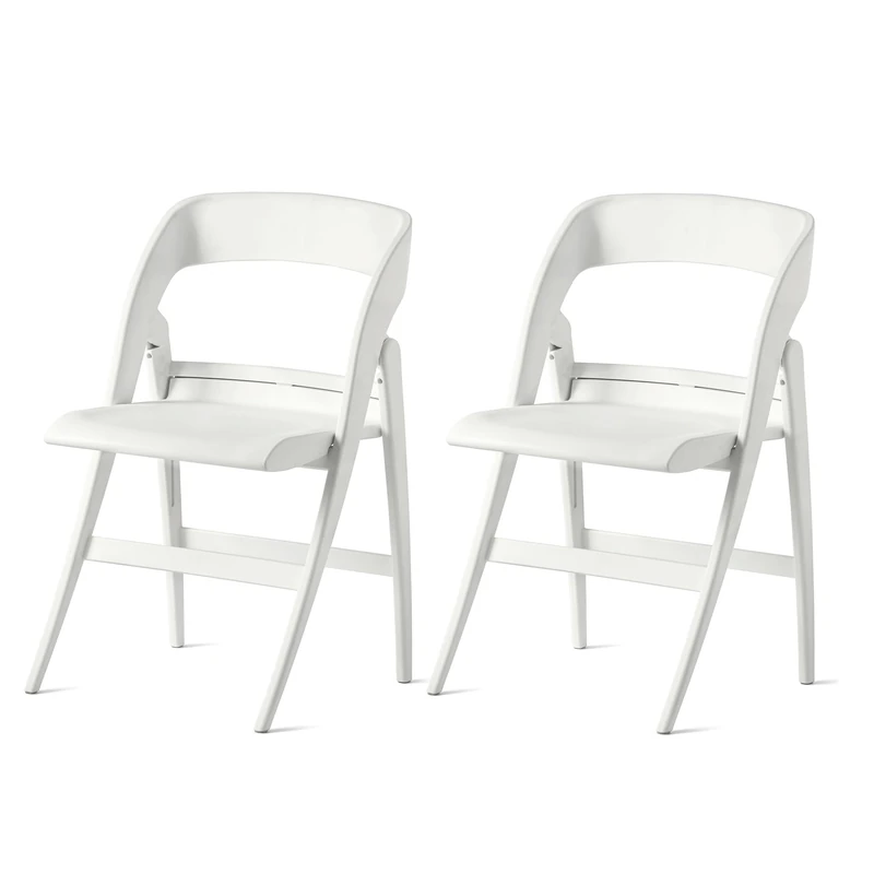 Connubia, 2 CLIKCLAK chairs in polypropylene MATT OPTIC WHITE