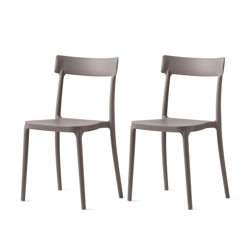 Connubia, 2 chairs ARGO polypropylene MATT TAUPE