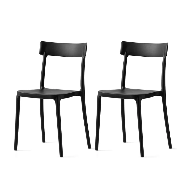 Connubia, 2 ARGO chairs polypropylene MATT BLACK