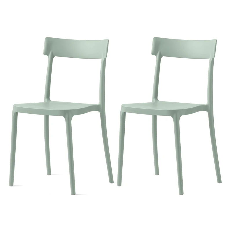 Connubia, 2 chairs ARGO polypropylene MATT THYME GREEN