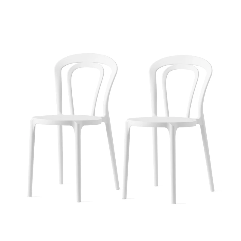 Connubia, 2 chairs CAFFÈ polypropylene MATT OPTIC WHITE