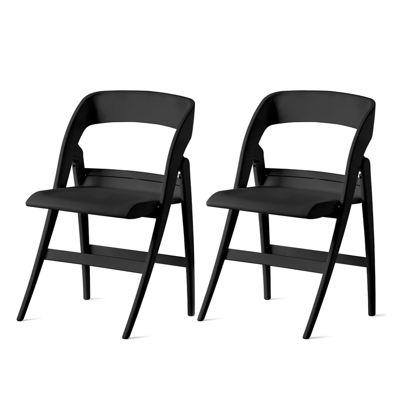 Connubia, 2 CLIKCLAK chairs in polypropylene MATT BLACK